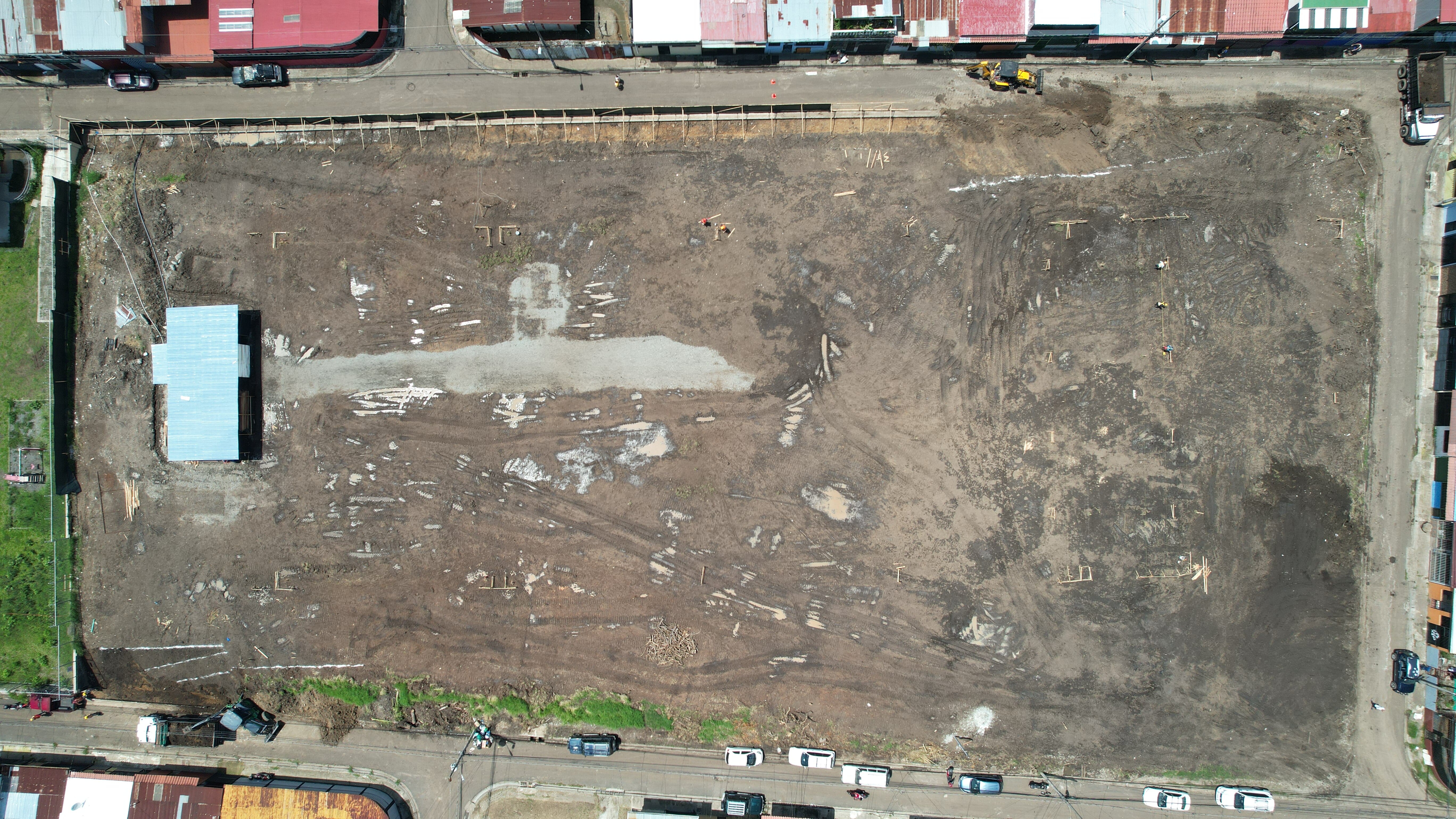 Vista aérea, terreno correspondiente al Bono Comunal Corina Rodríguez 1986