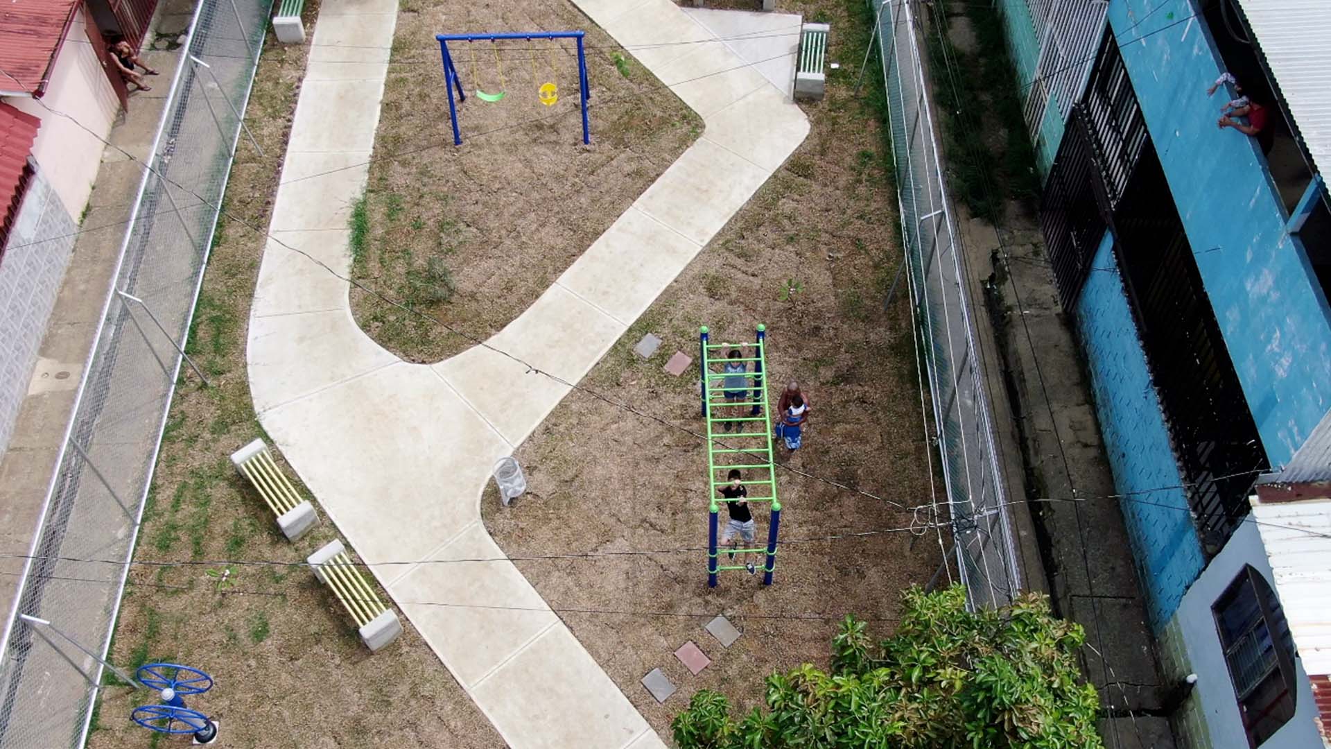 Parque resultado de la intervención del Bono Comunal