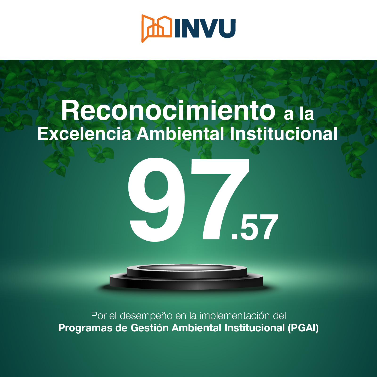 reconocimiento al INVU por su desempeño ambiental