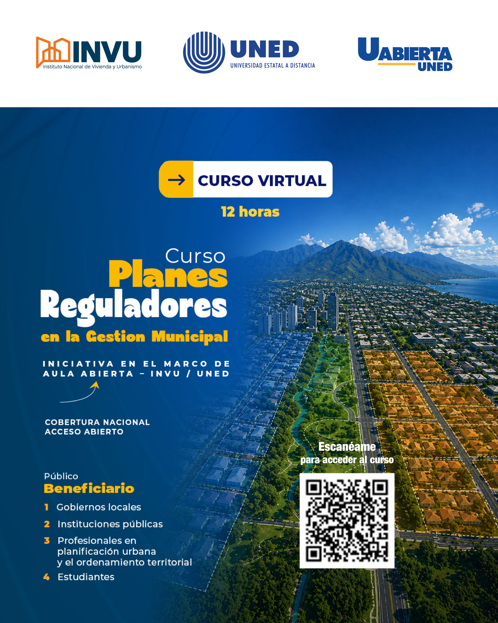 Curso busca fortalecer las capacidades técnicas en planificación urbana y ordenamiento territorial en los gobiernos locales, instituciones públicas y la ciudadanía en general